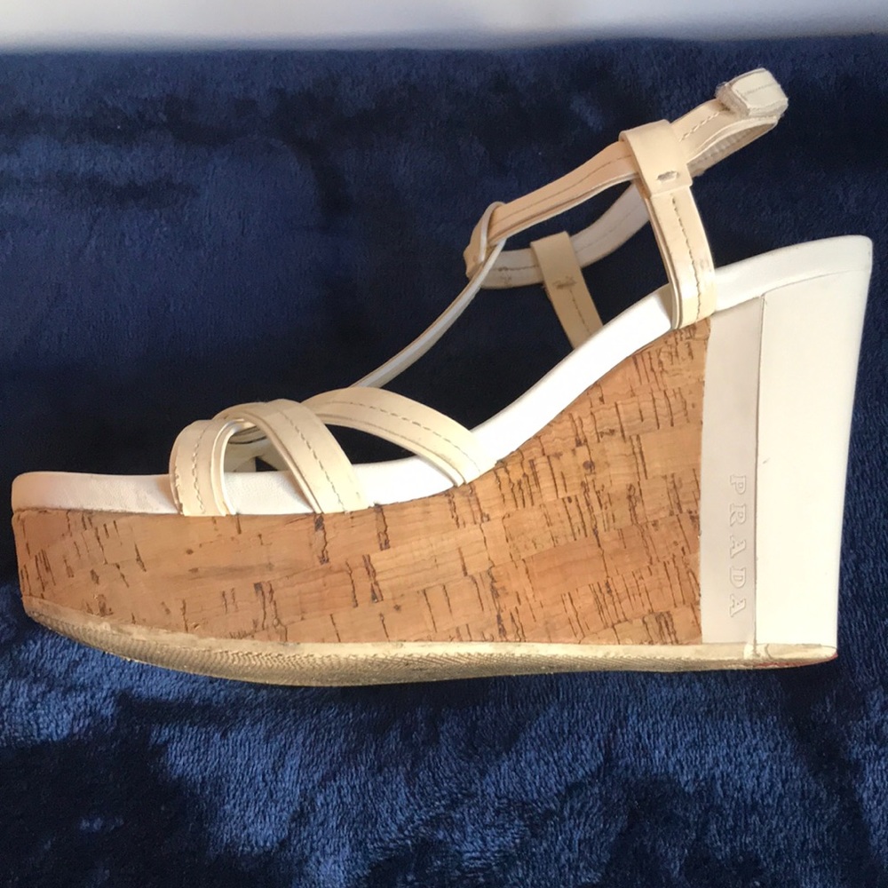 Prada Platform Sandal, White